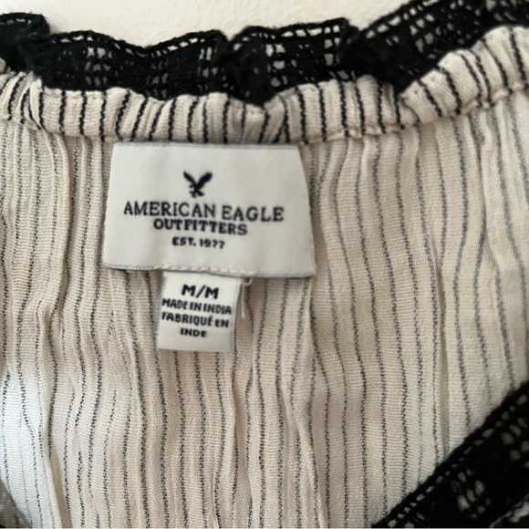 American Eagle Embroidered Striped Top - Picture 2 of 5